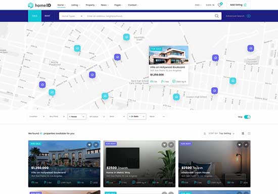 Full Map with sidebar